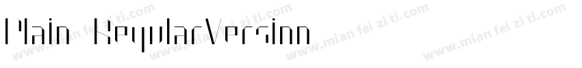 Plain RegularVersion字体转换